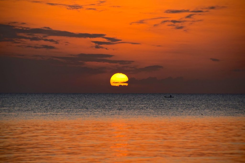 sunset in zanzibar 