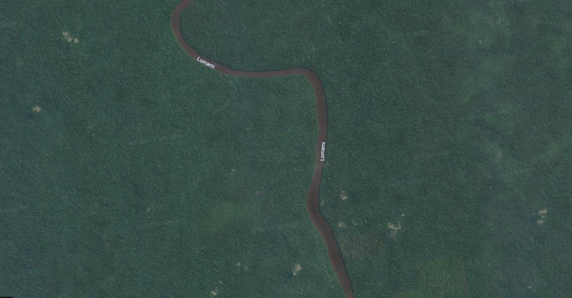 lomami route in the middle of the rainforest