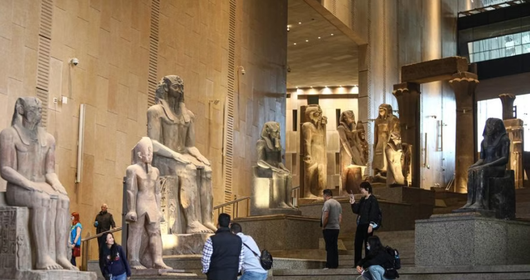 family exploring ancient Egyptian temples on a family holiday