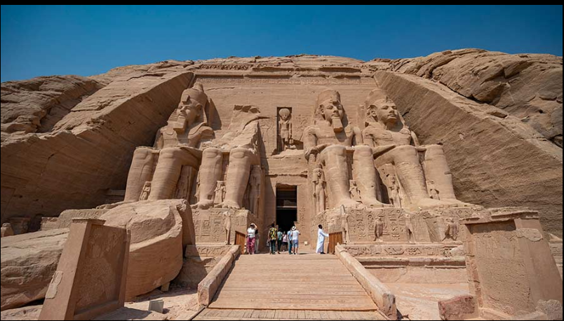 Abu Simbel temples in southern Egypt beyond the pyramids