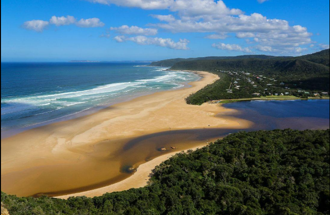 Storms River Mouth coastline on the Garden Route South Africa