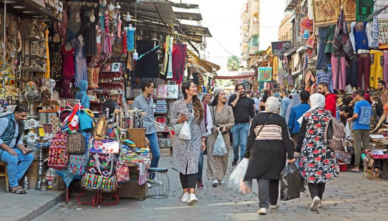 Is Cairo Egypt safe for tourists? Visitors exploring Khan El Khalili market