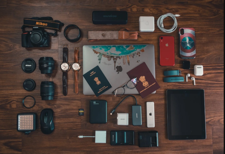 Egypt vacation suitcase with clothes and travel essentials