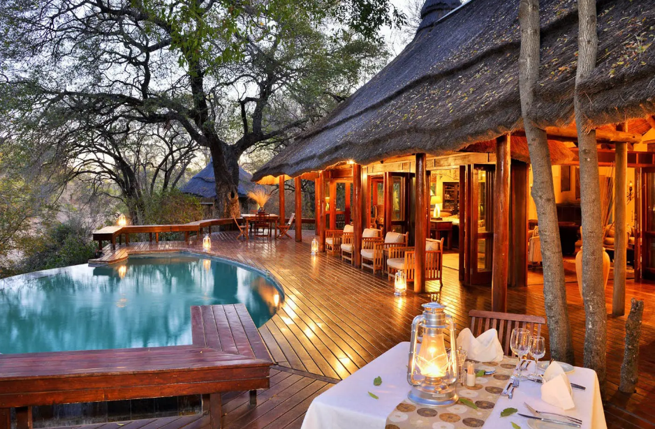 Luxury South Africa Safari lodge with swimming pool