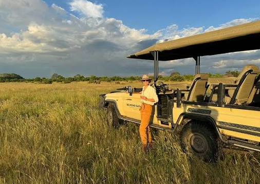 solo traveler seen in botswana on safari