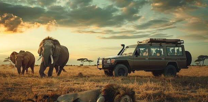 safari car in park